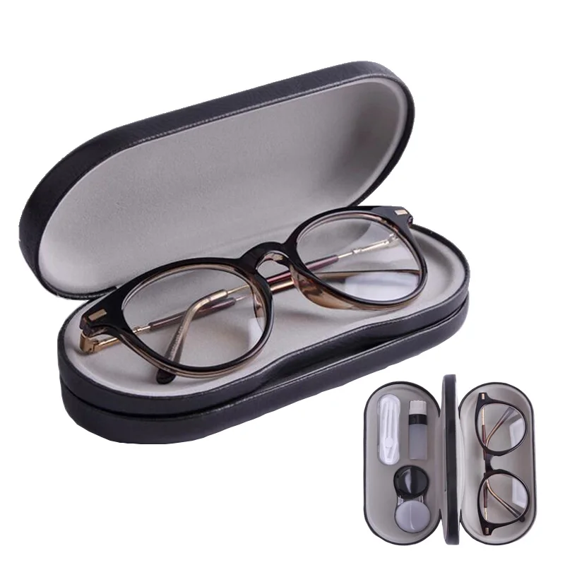 

YURERSH многоцелевой Чехол для очков большой двойной контейнер для очков держатель для контактных линз чехол s встроенные зеркальные коробки для контактных линз Y39