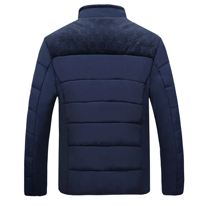 Description Picture 6 of item2024 Winter Jackets Men Plus Velvet Thick Mens Coats Solid Color Casual Warm Windproof Jacket Men Fleece Outerwear Coats Man