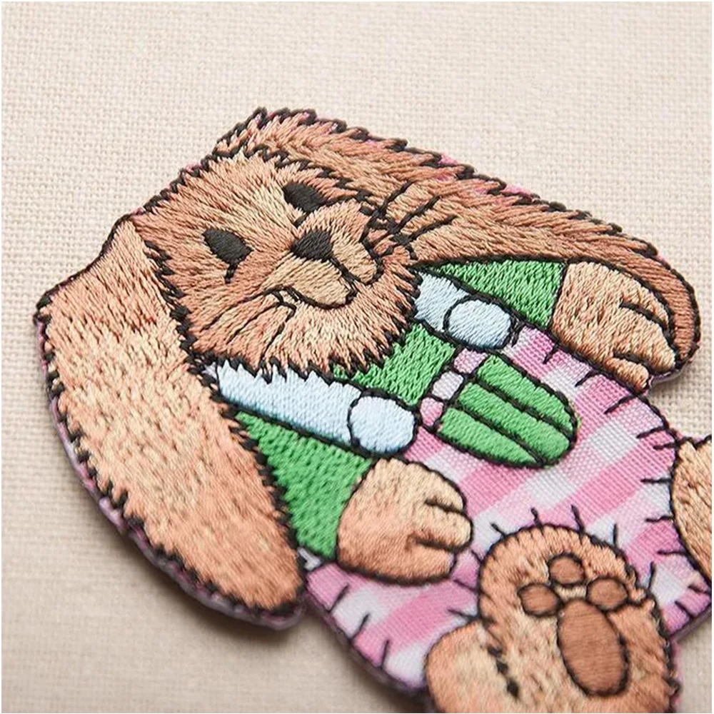 Parch Bordados De Oso Bebé Con Sonrisa Bonita Para Planchar Para Ropa