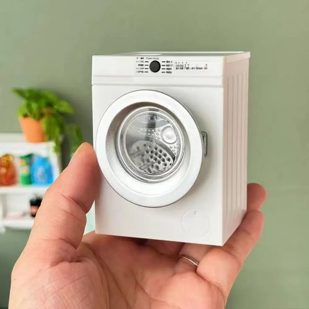 Dollhouse Miniature Simulation Drum Washing Machine Simulation 1:12 Drum Washing Machine 1/12 Washing Machine Door Can Be Opened