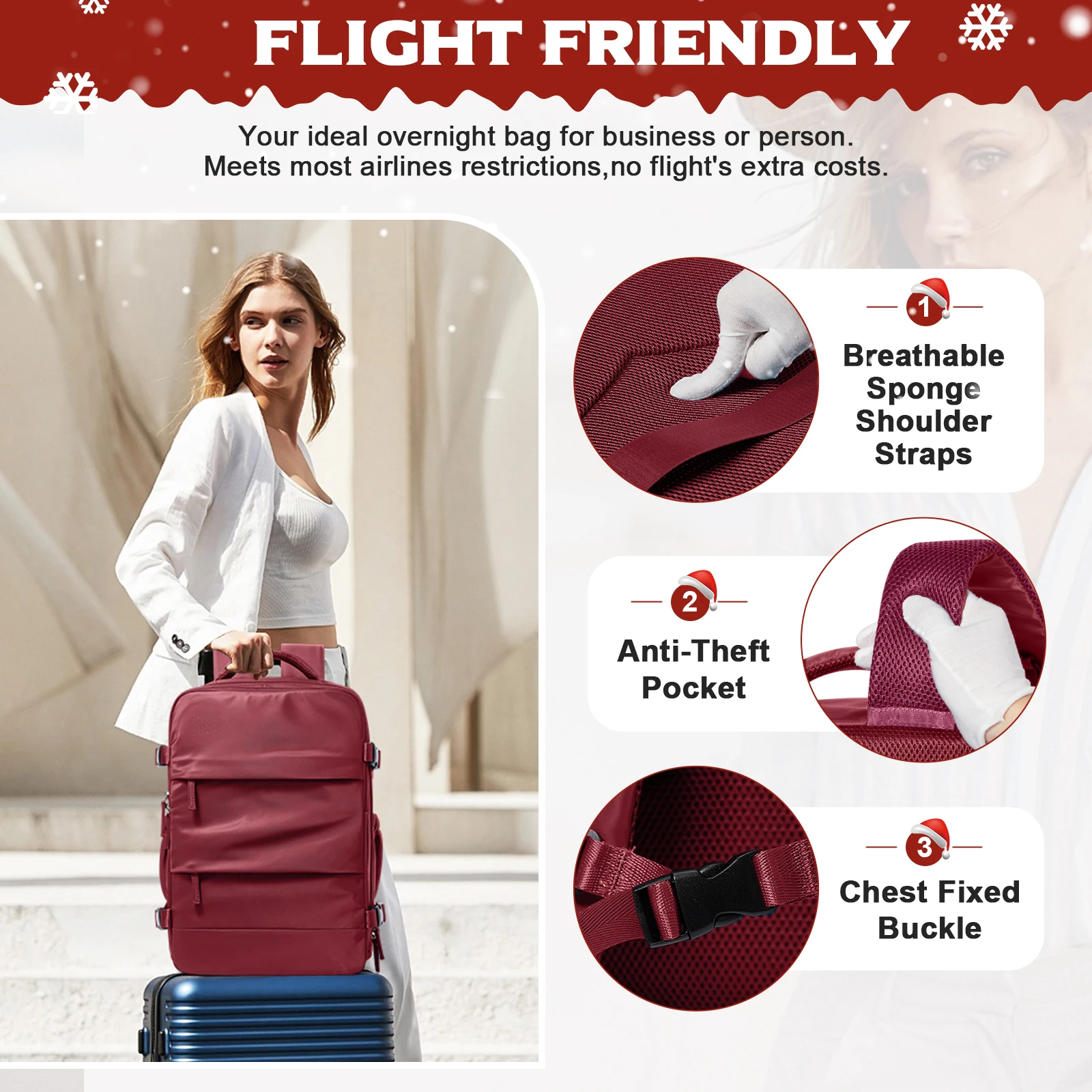 Ryanair Backpack Travel Cabin Plane 40x20x30 Women Men Backpack, Laptop Bag Executive Backpack, Handluggage Backpack, Bookbag