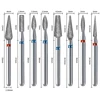 10/7Pcs Diamond Milling Cutter For Manicure Electric Nail Drill Bits Accessory Pedicure Machine Nail File Nails Gel Remover Tool 3