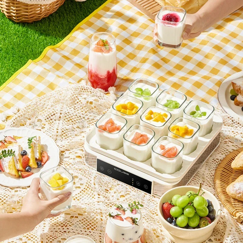 Yogurt Maker Machine Home 9 Cups of Small Automatic Fermentation Machine Fermented Bread Rice Wine Kitchen Appliances 요거트 메이커