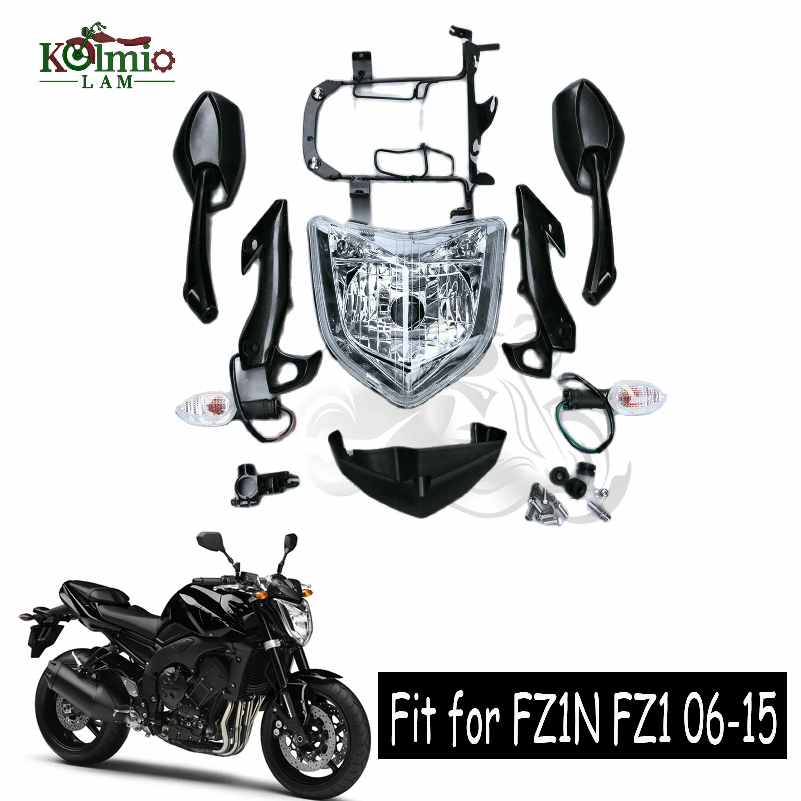 Fit For 2006 2015 YAMAHA FZ1 FZ1N FAZER Motorcycle Headlight Head Light