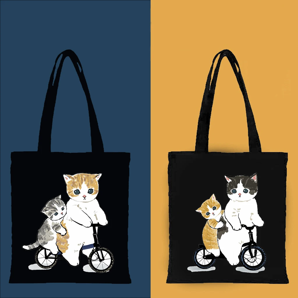 Tote Bag Women's Bag Shopping Bags Cat Canvas Boutique Eco Friendly Products Designer Handbags Reusable Customizable Big Shopper