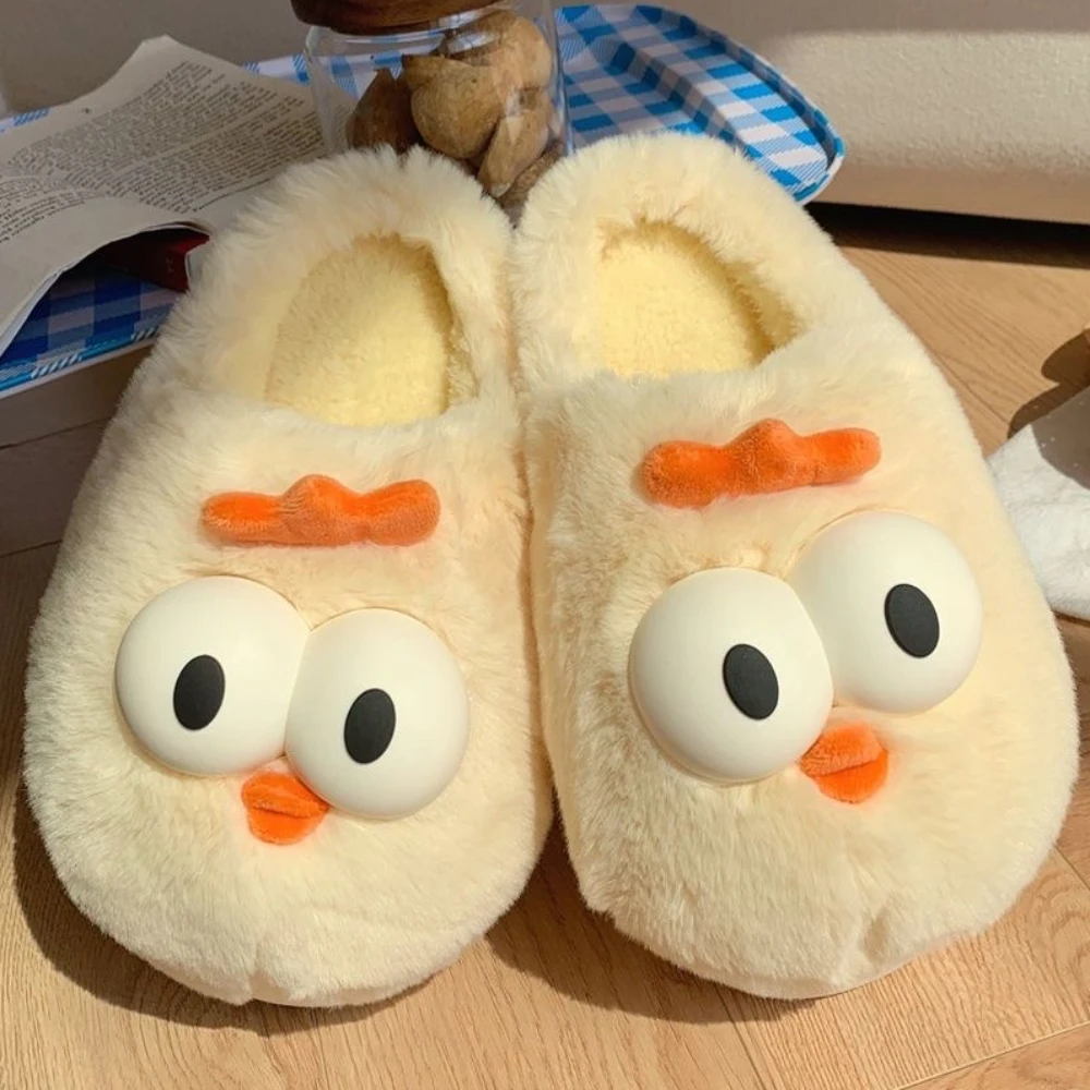 Cute Bear Single Band Winter New Women Slipper Soft Heel Platform Fur Warm Indoor Comfortable Home Fluffy Home Slippers 5