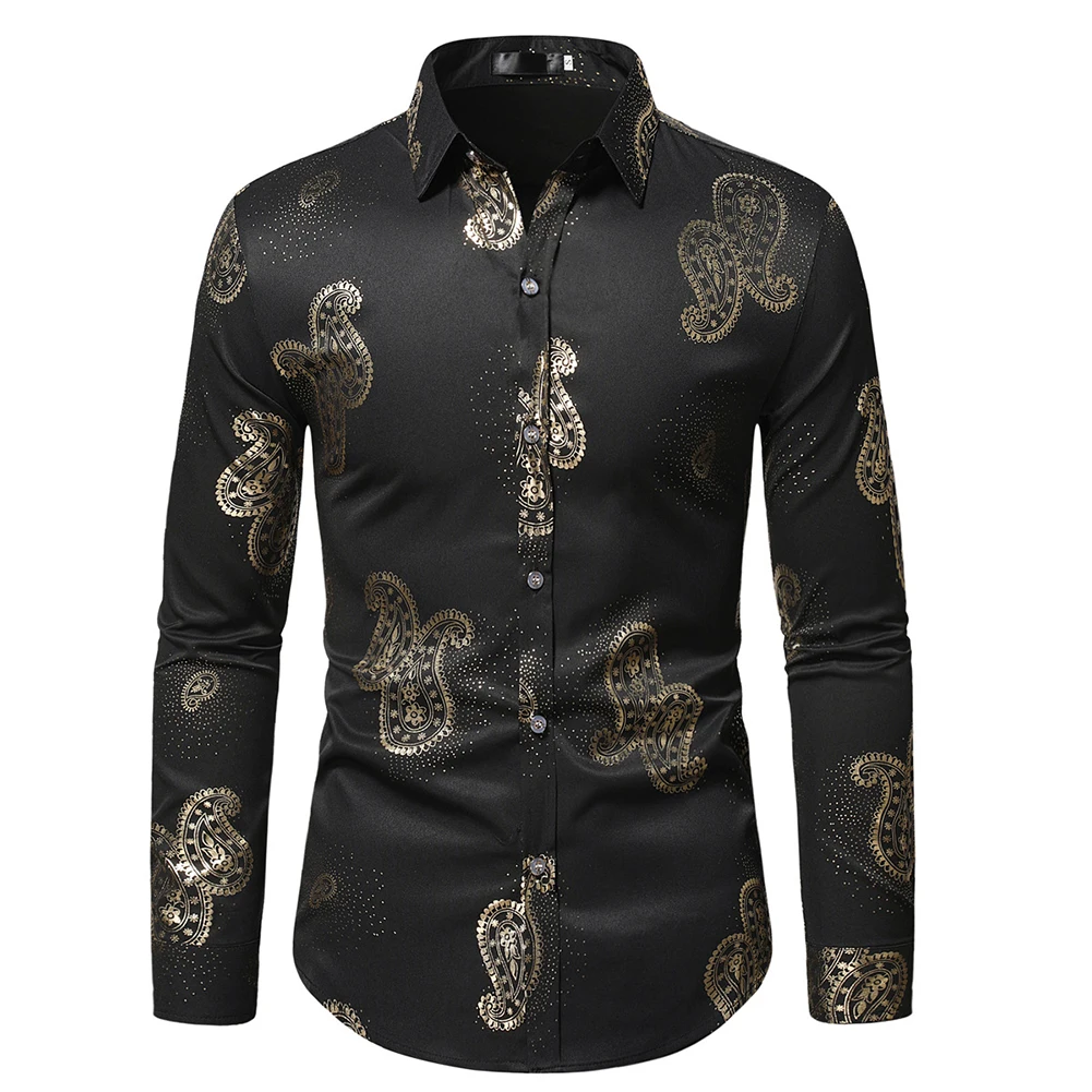 

Tops Mens Shirt Golden Sunflower Holiday Long Sleeves Office Polyester Regular Slight Stretch Slim Fit Comfy Fashion