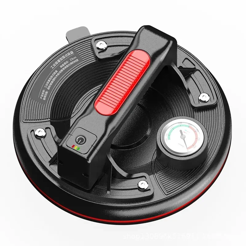 8inch 220KG Load Electric Vacuum Suction Cup with Pressure Gauge for Granite Tile Glass Moving Lifting Air Pump Powerful Tool