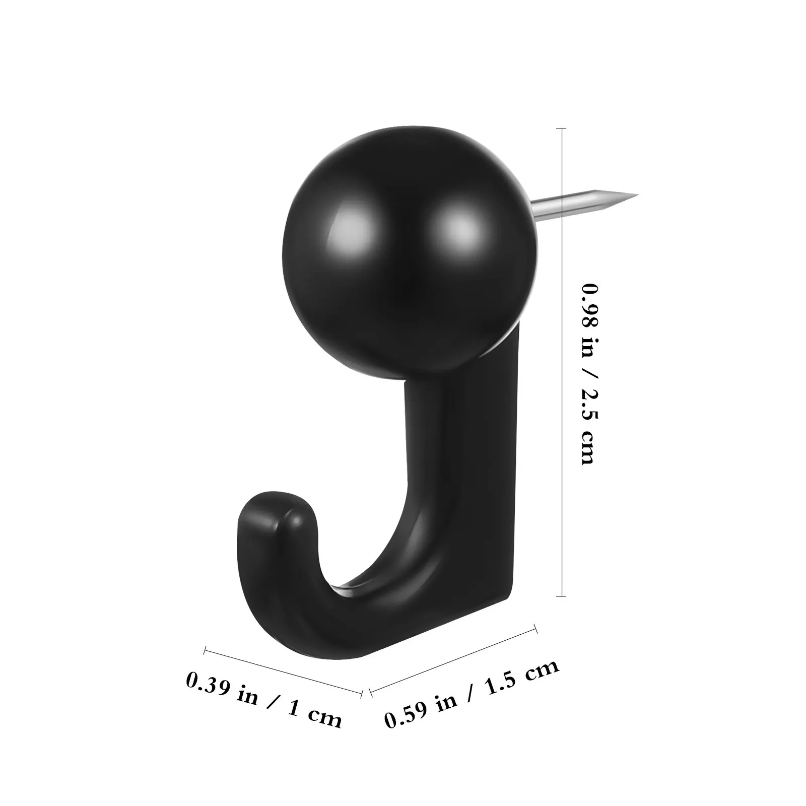 100개 후크형 푸시핀, 장 썸 탭 후크, 게시판 벽 정리용, 작은 물건, 보석, 열쇠 걸이용