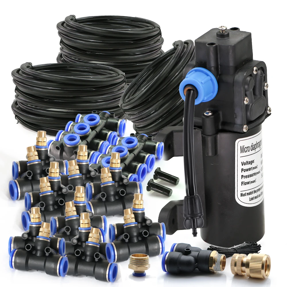 Plants Irrigation Kits Plant Waterer Watering Nozzle Garden Tools Misting Nozzles Garden Irrigation Kits Garden Hose Kits Garden Misting Nozzle Garden Misting Kit Brass Atomizer Outdoors Garden Adjustable Brass Nozzle Atomizer Kit 5/8mm Hose Nebulization Humidification Cooling Watering System Lawn Spray