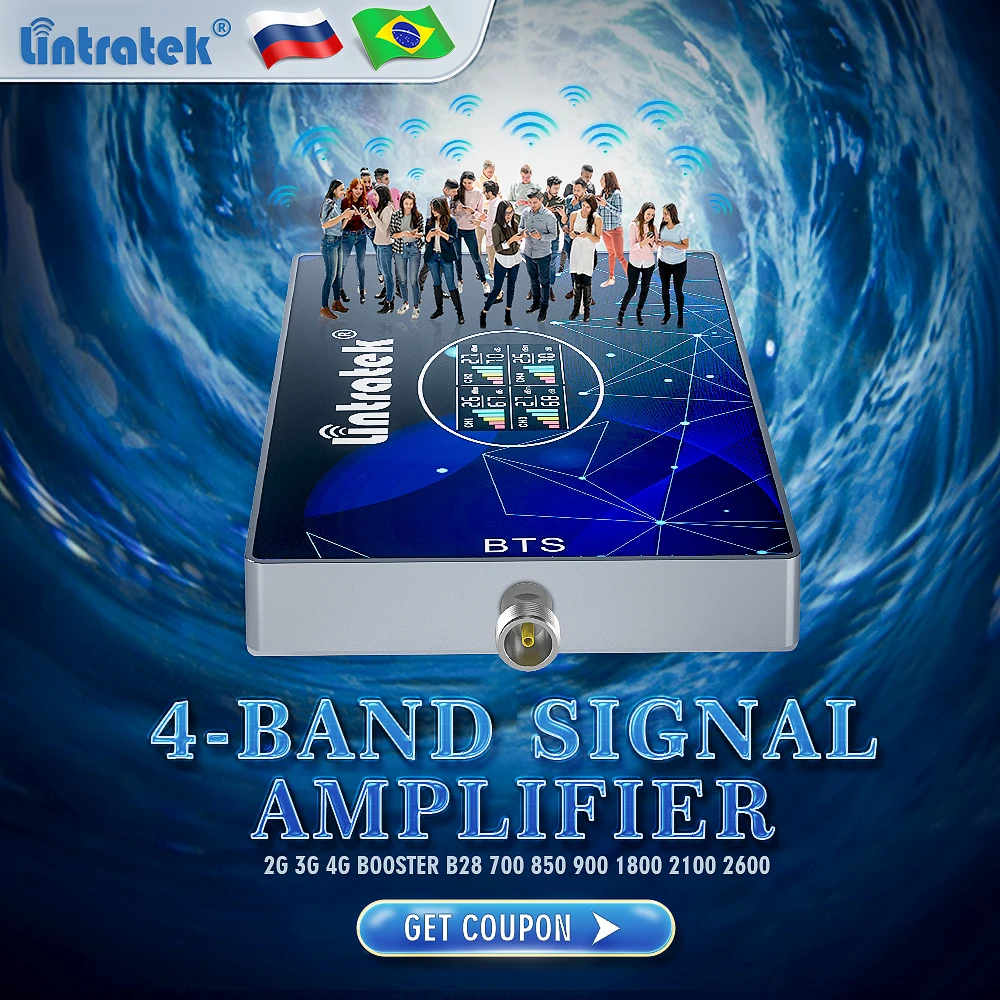 LintratekCellularAmplifierMobilePhones4BandRepeater2G3G4GLTE