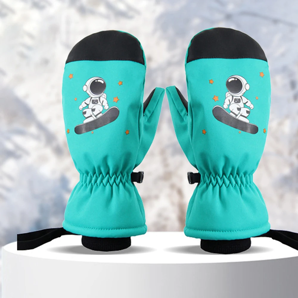 

Уличные Зимние перчатки для детей, водонепроницаемые ветрозащитные утолщенные зимние теплые детские перчатки для спорта, катания на лыжах, велосипеде