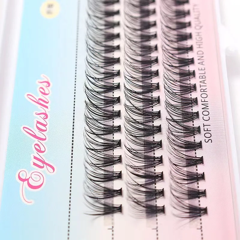 Description Picture 3 of item3Rows 120/60/48 Bundles Eyelash Extension Natural Russian Volume Faux Cils Lash Individual 10/20/40D Cluster False Lashes Makeup
