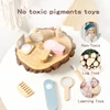 Wooden Toy Girls Makeup Set Pretend Play Kid Make Up Beautiful Hairdressing Simulation For Girl Children Dressing Cosmetic Gifts 5