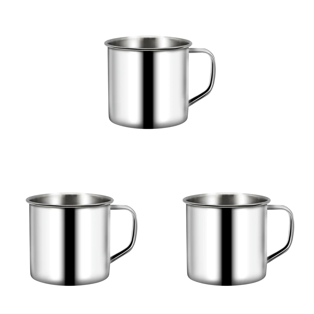 Tebery 4 stuks 300ml roestvrijstalen koffiebekers, koffiemok, dubbelwandige geïsoleerde bekers, thermobeker set, zilverkleurig