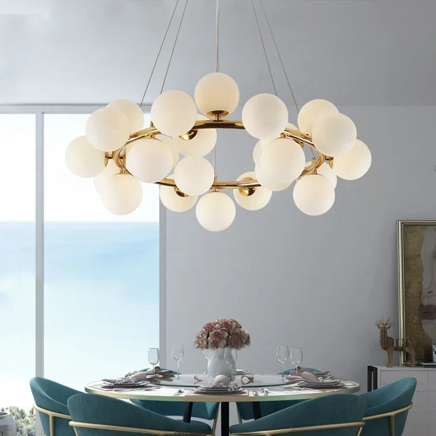 LED Bubble Chandelier Lighting Pendant Lamp For Living Dining Room