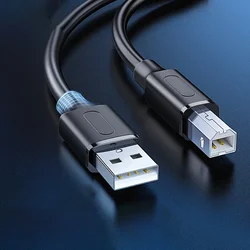 Enhanced USB Printer Cable - Type A to B Male Data Cable, High - Speed Connection for Printers, Scanners, and Fax Machines