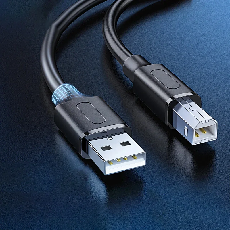 Câble d'imprimante USB 2.0, 10m, 5m, 3m, 2m, Type A à B, câble de données mâle pour Scanner, Machine à télécopie, cordon d'imprimantes pour Canon Epson Scanner HP