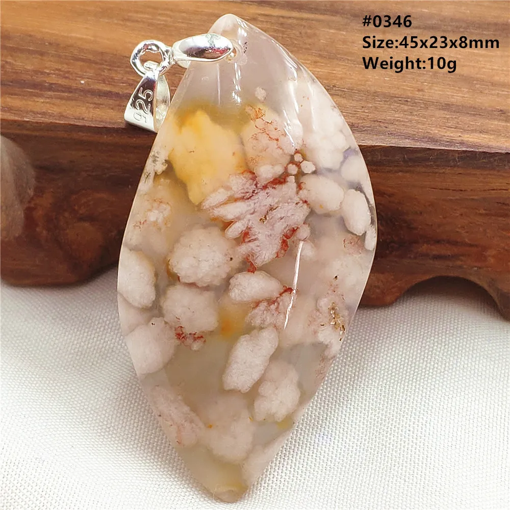 Natural Cherry Agate Gemstone Pendant Jewelry Oval Beads Water Drop Women Men Orange Red Agate Necklace Stone