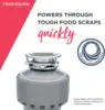 1.25 HP Corded Garbage Disposal for Kitchen Sinks | FF13DISPC1 2