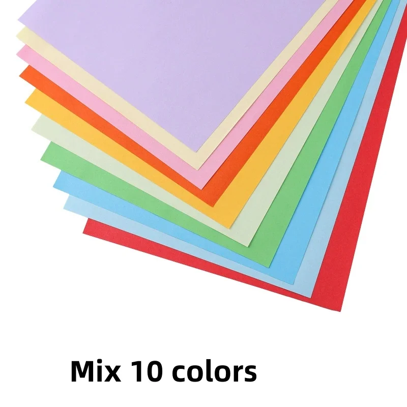 100Pcs Origami Colored Paper A4 A5 colored Printer Paper Double Sides Solid Color Folding Paper  Kids Handmade DIY Scrapbooking