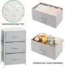Steel Top and Frame Storage Dresser Tower   Fabric Drawers for Bedroom, Living Room, or Bathroom - Holds Clothes, Accessories 5
