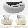 Travel Neck Pillow Memory Foam U-shaped Pillow Flight Soft Pillow Support Neck Pillow Adjustable Soft Noon Break Sleep Pillows 6
