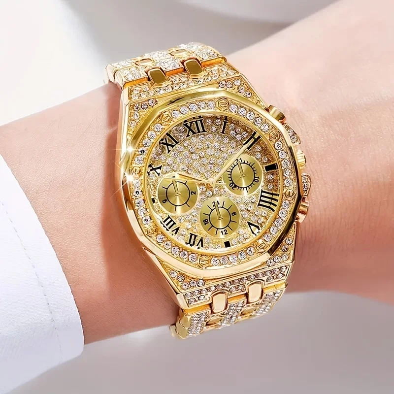 2pcs/set, Fashion Men's Sports Business Quartz Watch & Stainless Steel Bracelet, Men's Gift Set