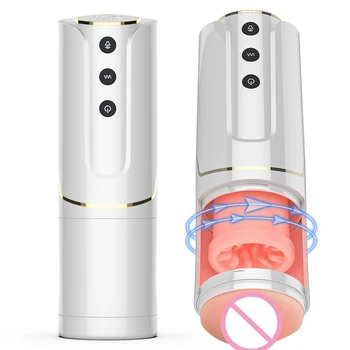 Men Masturbators Blowjob Have Strap Adult Wearable Automatic Electric Masturbation Cup Hands Free Sex Toys For Male 18