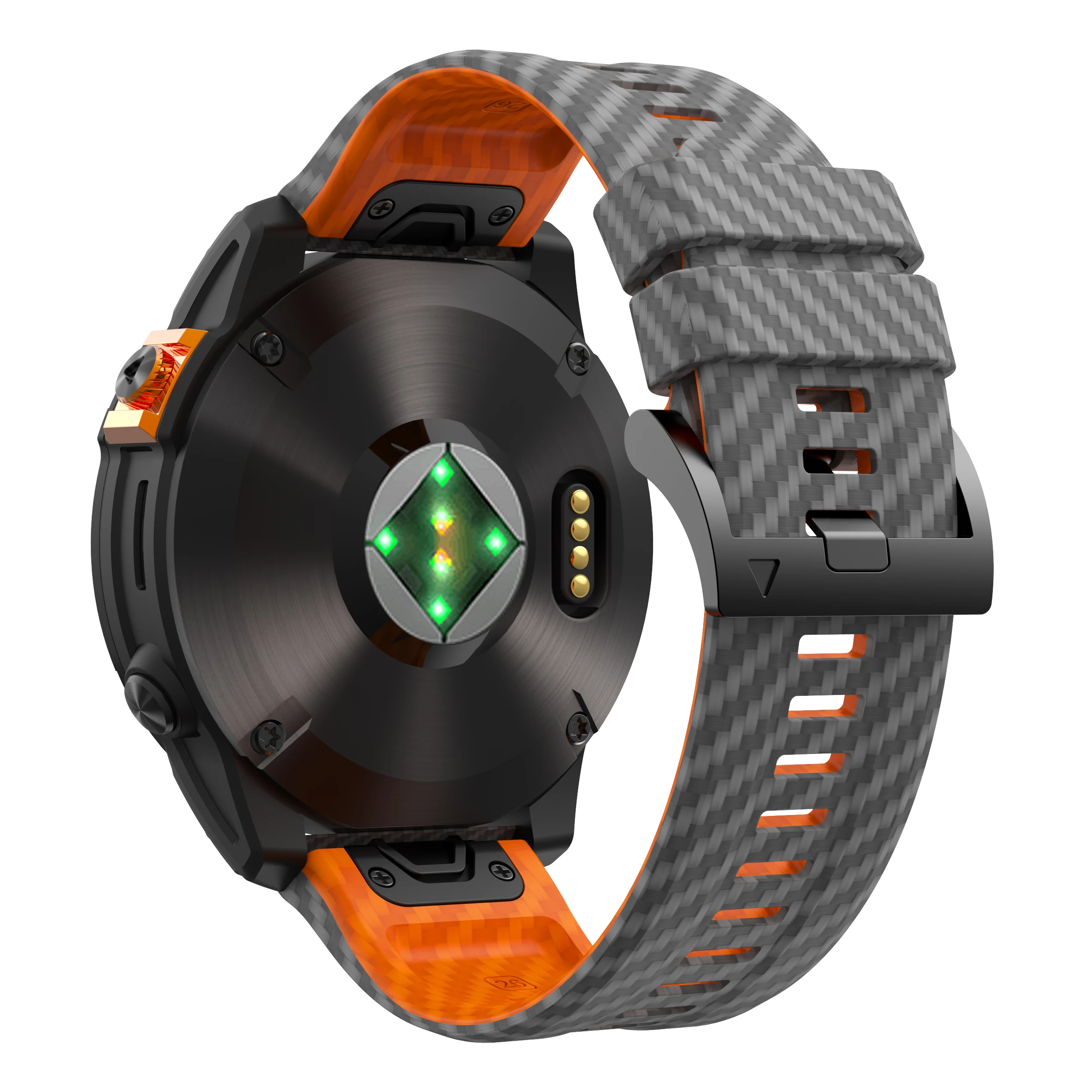 Quickfit Carbon Fiber Watchband with Silicone Strap, 22mm/26mm