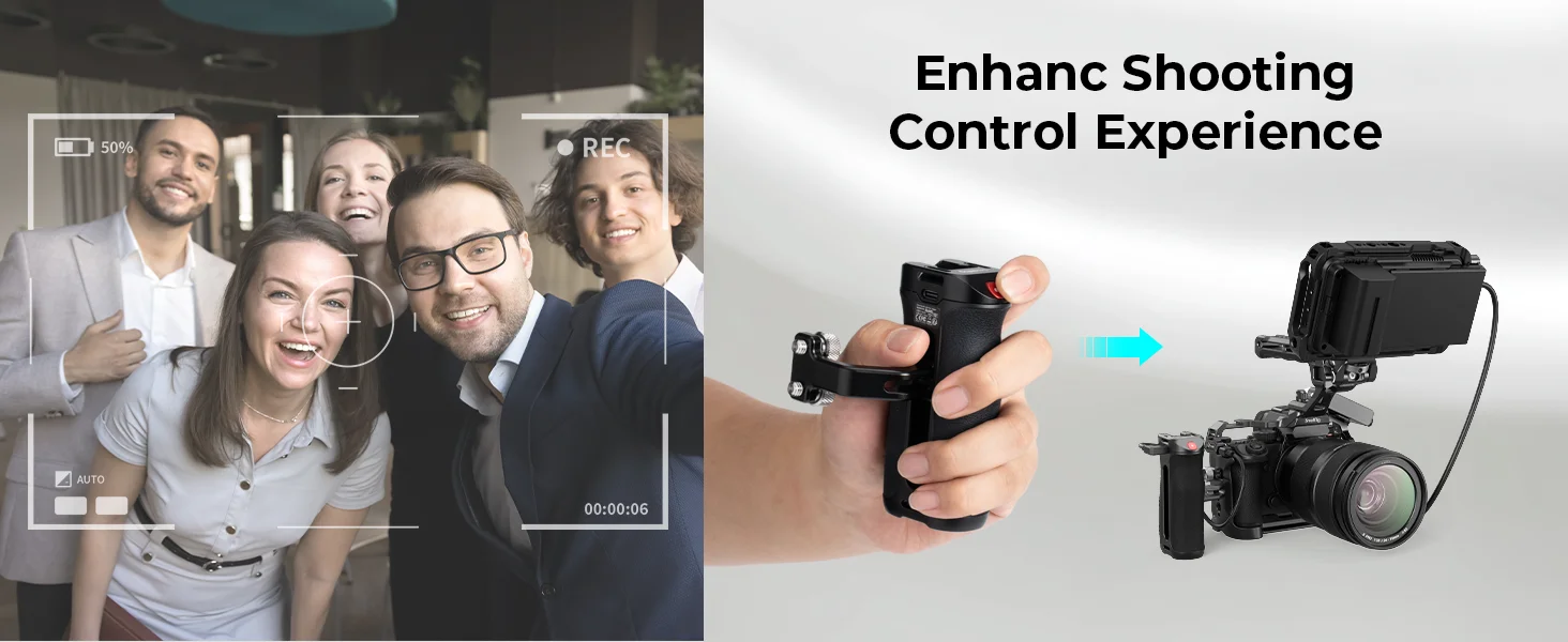 Side Handle with Rec Trigger for Sony A7R V/A7R III /A7 IV/A7S III/FX3 /FX30/A66