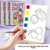 2025 New English Hot Selling Coloring Book Puzzle Students Mini Watercolour Paint Pad Fruit Watercolour Coloring Book 1