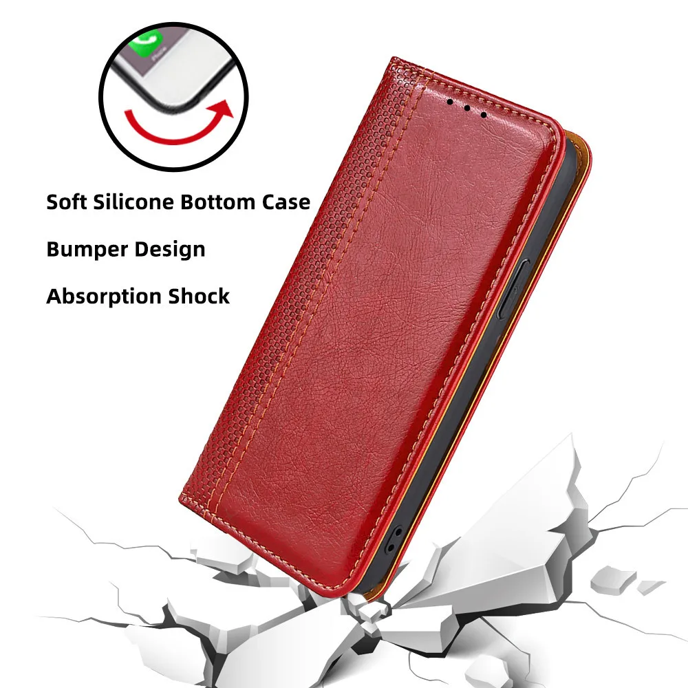 Leather Fundas For OnePlus 7T 6T 5T 3T 9R 9RT 10 10R