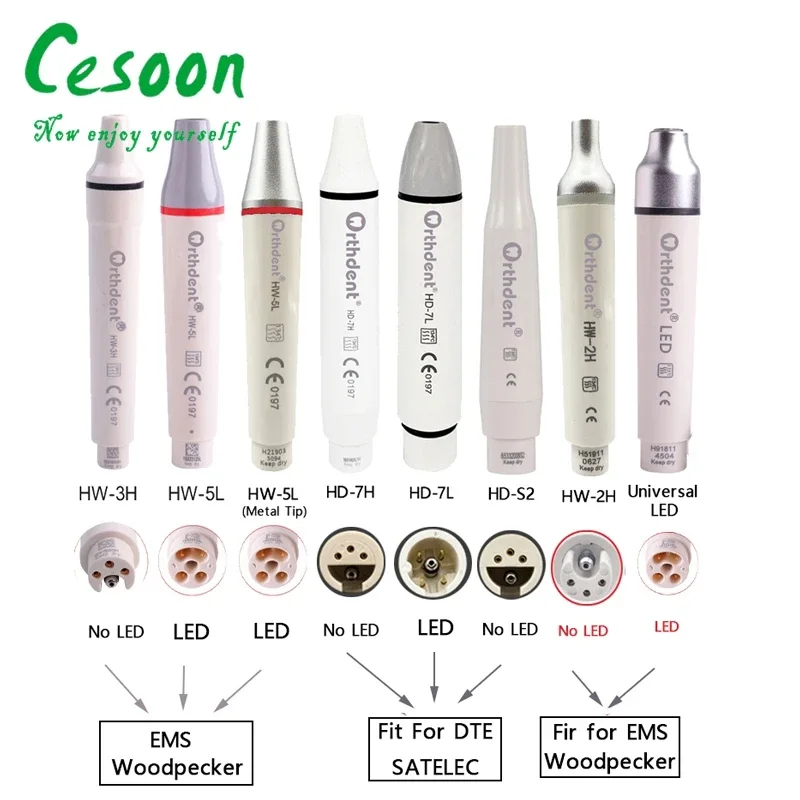 5 Ultrasonic Dental Scaler Tips - Fit EMS Cavitron/DTE SATELEC, Piezoelectric 11 thumbnail image