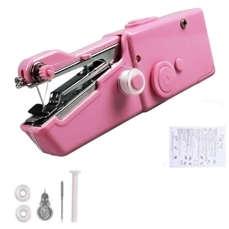 Pink Mini Sewing Machine Electric Sewing Portable Portable Cordless Fashion