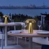 Retro LED Rechargeable Touch Metal Table Lamp Three Colors Bedside Creative Ambient Light Bar Outdoor Decoration Night Light 6