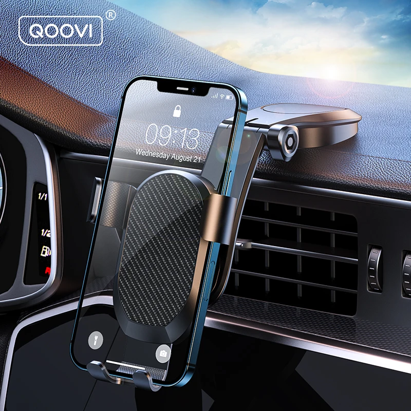 Автомобильный держатель для телефона QOOVI подставка сотового смартфона