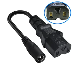 Universal Connector Cable Adapter for Electric Scooters and Bikes Chargers (DC5521To IEC Adapter)