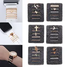 

Decoration For Apple watch band Diamond Jewelry Charms for iWatch/Galaxy watch 4/Classic/3 Bracelet Silicone Strap Accessories