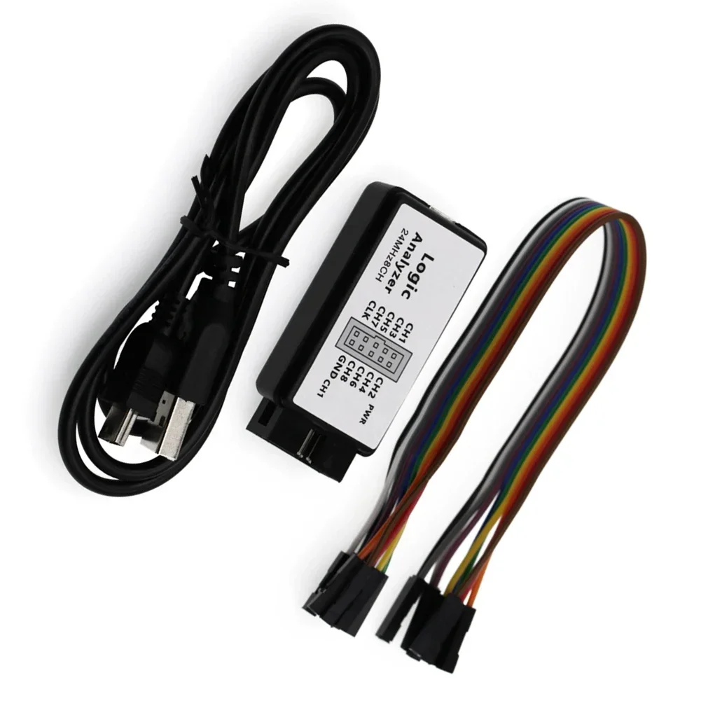 1pc USB Logic Analyzer 24M Sampling 8CH 8-Channel Microcontroller Debugging Tool For Microcontroller Debugging Waveform Analysis
