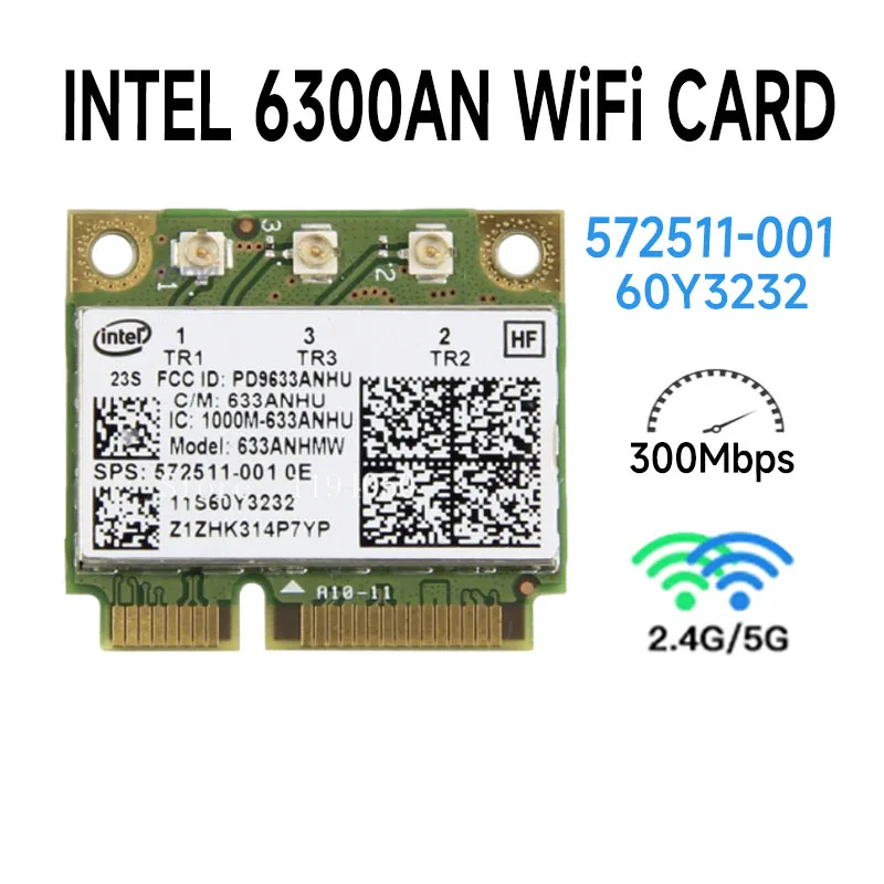 Final-N 6300 633 622Anhmw 6300Agn Para L512 T410 X201 T510 T410 T410S W510 W700 60 Y3232 Sps 572511-001 2.4Ghz 5Ghz