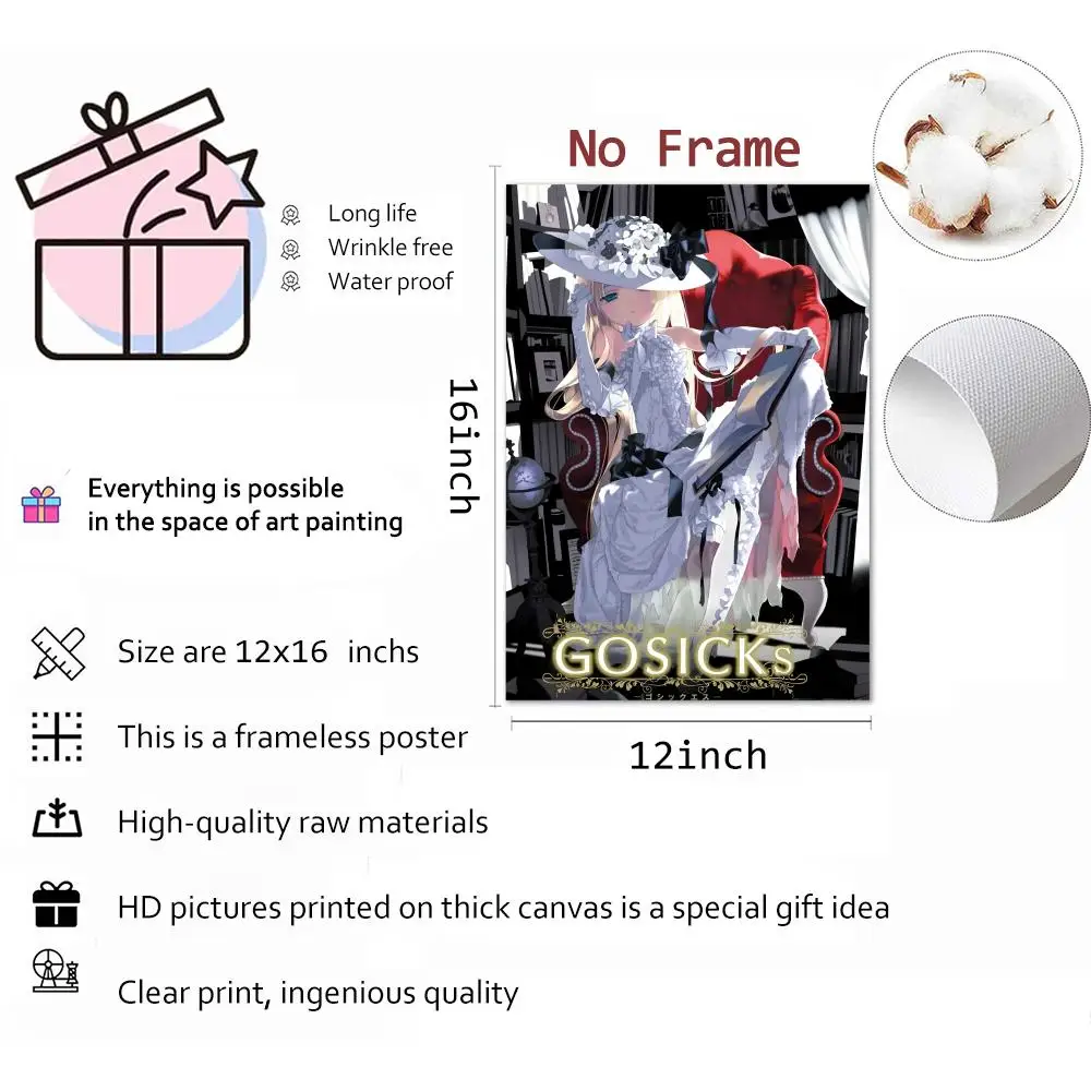 클래식 G-GOSICK 그림 서예 클래식 캔버스 인쇄 포스터, 가정 장 벽 예술 휴일 선물