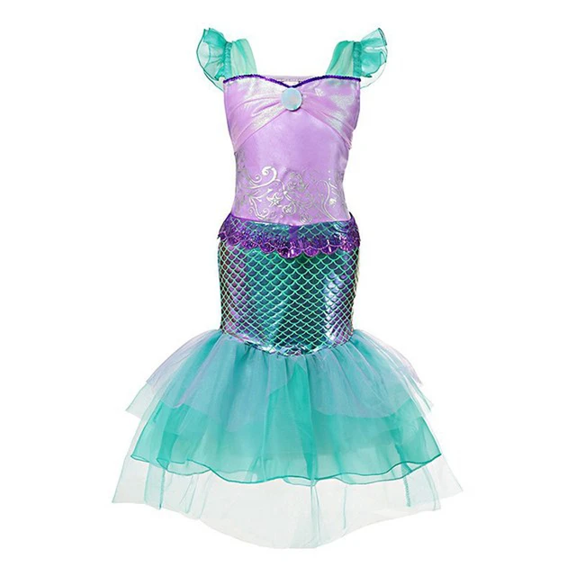 Crianças cosplay pequena sereia fantasia vestir-se roupa crianças halloween  princesa traje meninas roupas para carnaval vestido de fadas - AliExpress