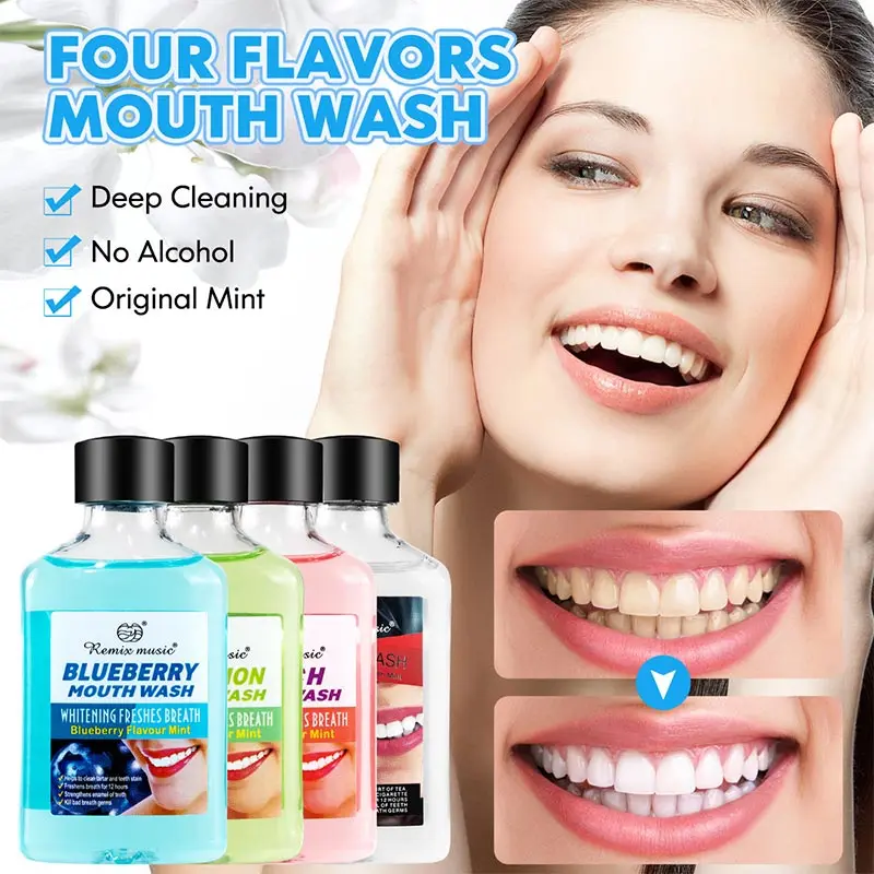Mint Mouthwash Freshens Breath Removes Bad Breath Odor Cleanses Teeth Mouth No Alcohol Freshens Mouth Provides Coolness