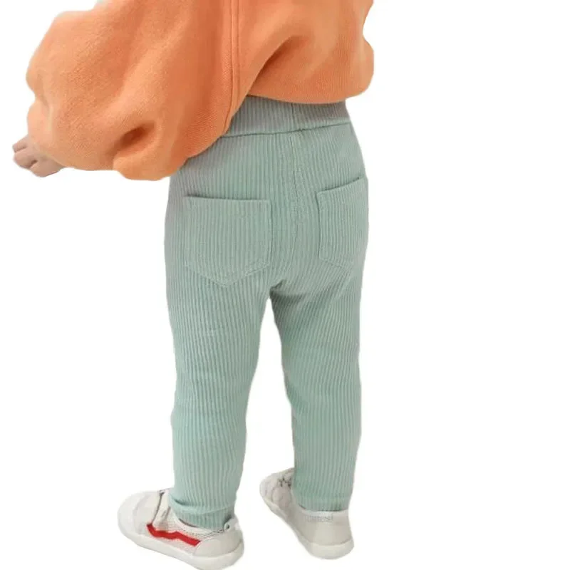 New Arrival 0-4T Baby Girls Leggings Cotton Big Pants Spring Autumn Kids Girls Pants Fashion Solid Long Trousers Children's Pant