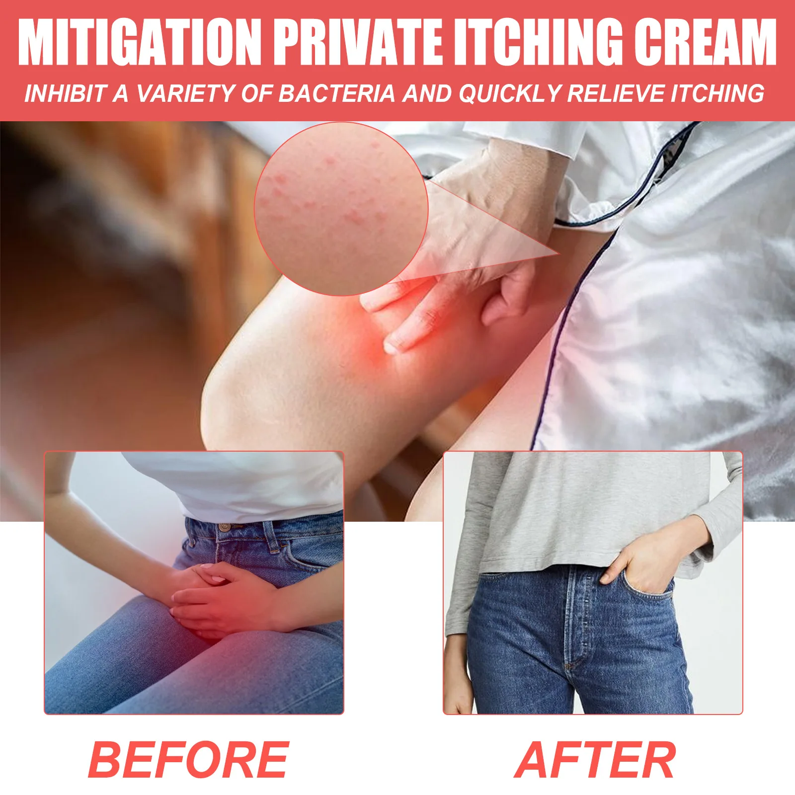 Private Antipruritic Cream Remove Odor Vaginitis Relief Redness Pain Genital Pruritus Dermatitis Vaginal Antibacterial Care 20g