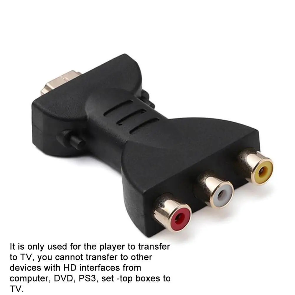 HDMI to 3RCA Gold Plated Converter for TV Audio Video
