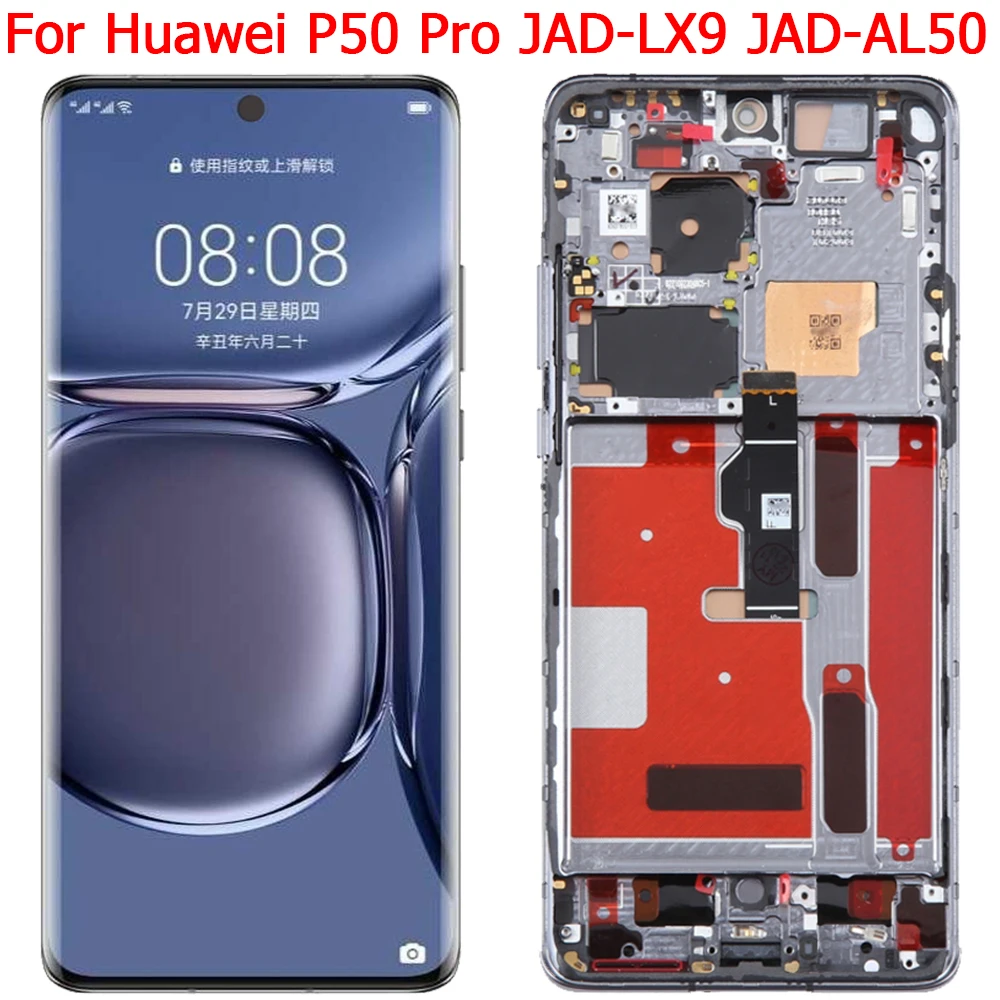 ForHuaweiP50ProLCDDisplayScreenWithFrame66HuaweiP50ProJAD