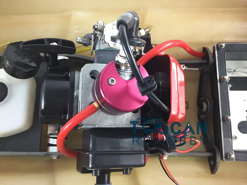 G26IP1 ARTR Gasoline 26CC-Clutch Engine RC Racing Boat Model Deep-V Shaft Rudder White TH02721 4