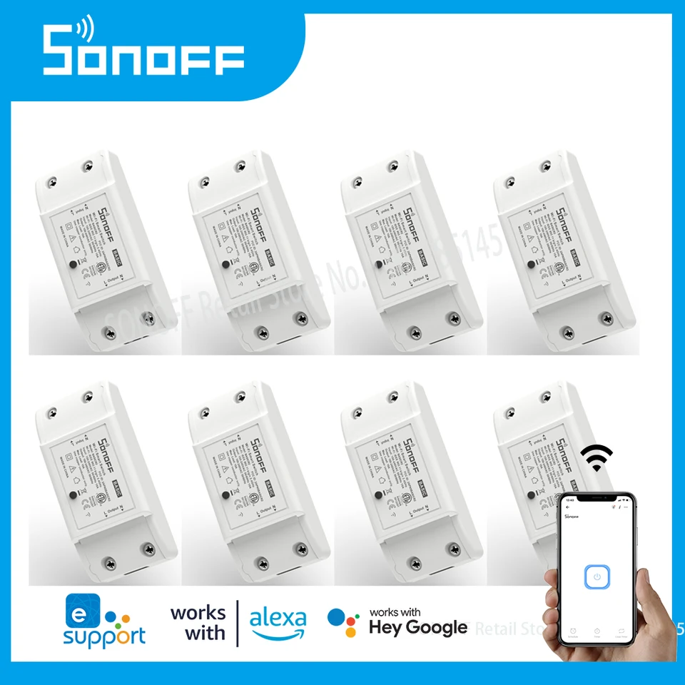Sonoff Basic R2 Wifi 基本スマートスイッチ 10個セット Sonoff Basic R2 Wifi DIY スマート スイッチ モジュール